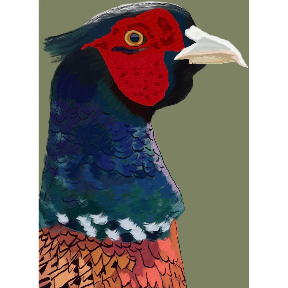 Pheasant Vibrant Framed Wall Art - Sage Green – image 3