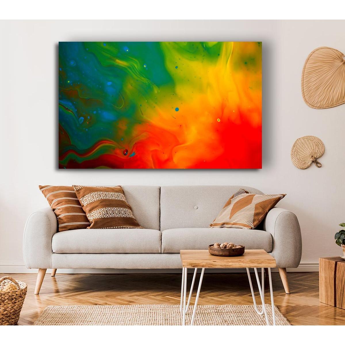 Paint Flames Canvas Print Wall Art - Yellow / 81.28cm – image 4