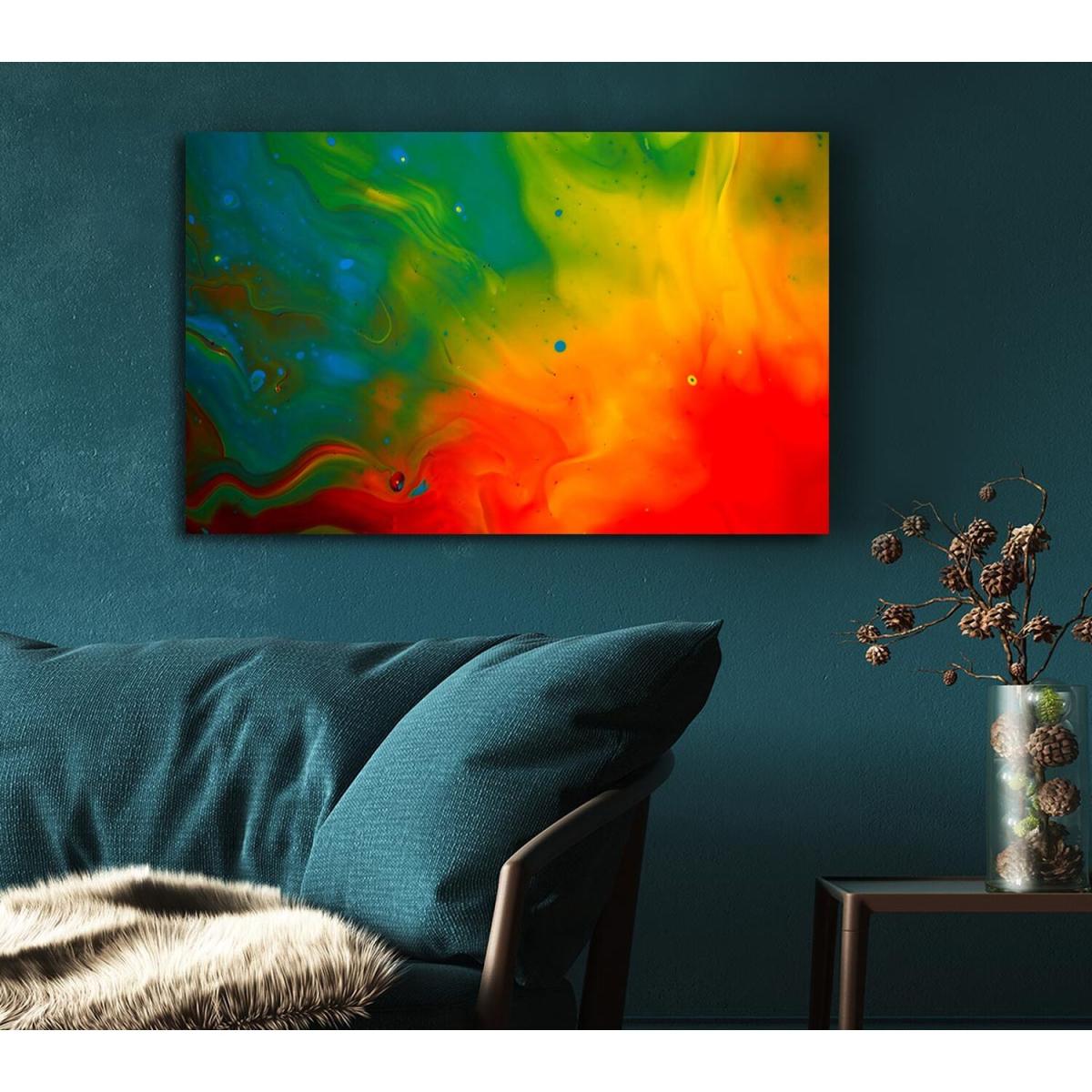 Paint Flames Canvas Print Wall Art - Yellow / 81.28cm – image 5