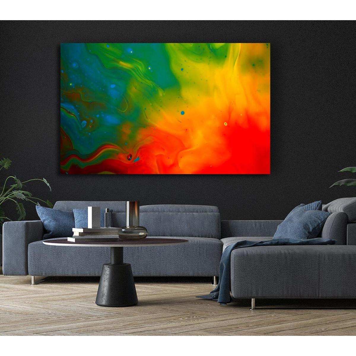 Paint Flames Canvas Print Wall Art - Yellow / 81.28cm – image 6