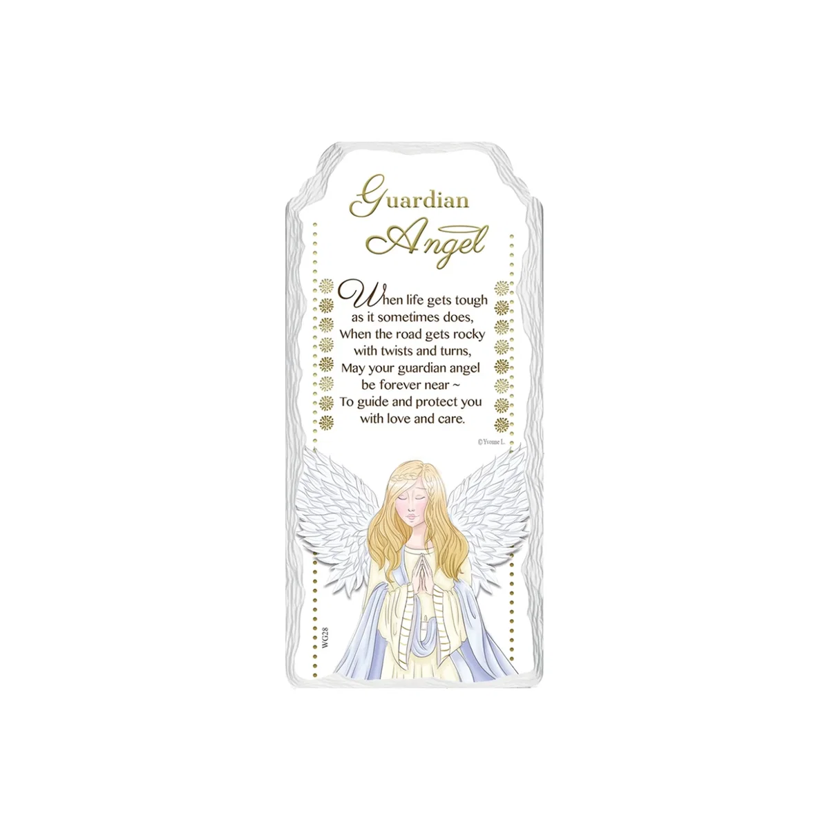 Guardian Angel Sentimental Handcrafted Ceramic Plaque - Multi