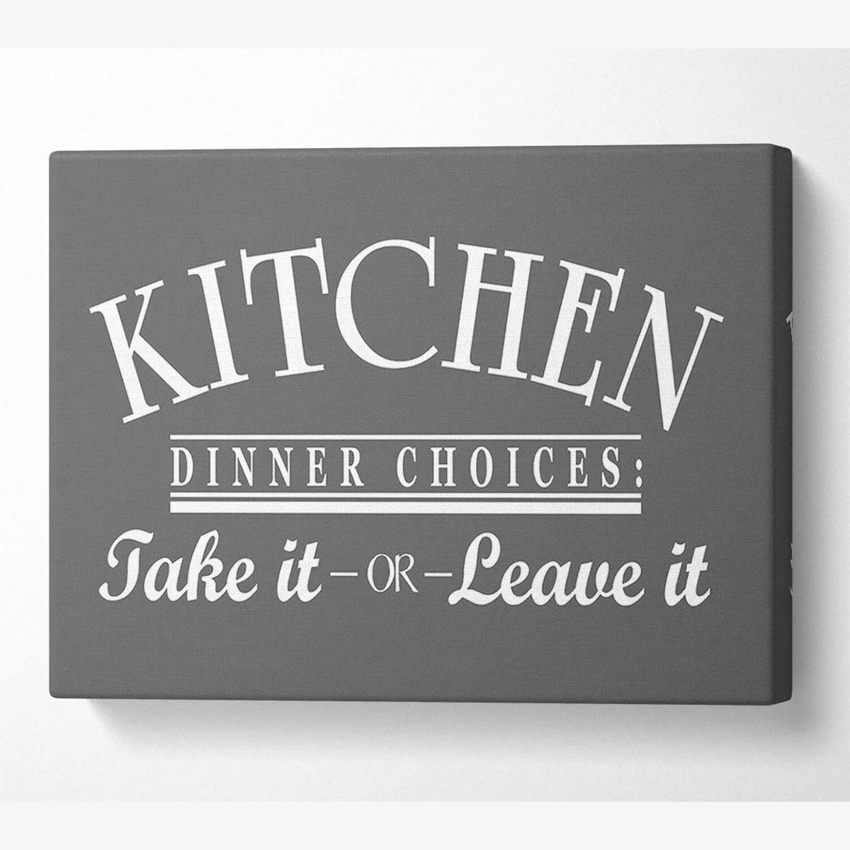 Kitchen Quote Dinner Choices Grey - 35.6cm – image 1