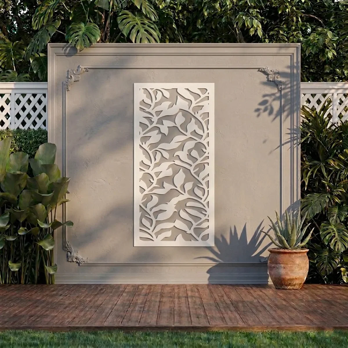 Silver Hood Screen Metal Wall Art - White – image 2