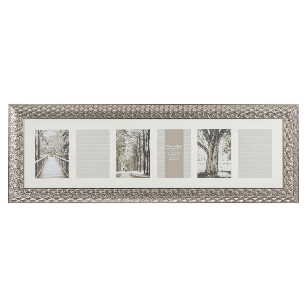 Etched Leaf Silver Landscape Frame - Silver – image 2