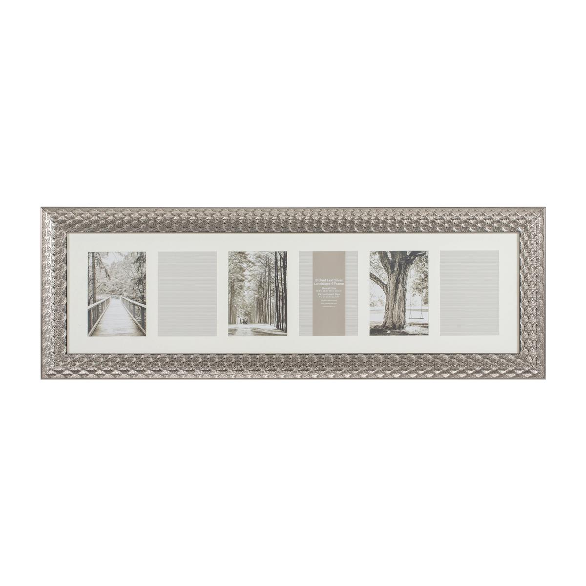 Etched Leaf Silver Landscape Frame - Silver – image 1