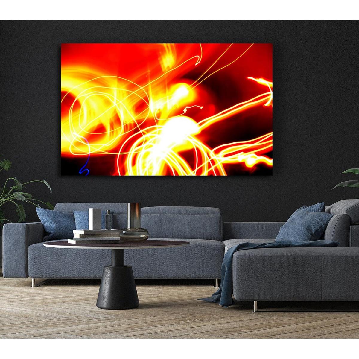 Golden Lava Fury Canvas Print Wall Art - Yellow / 35.56cm – image 5