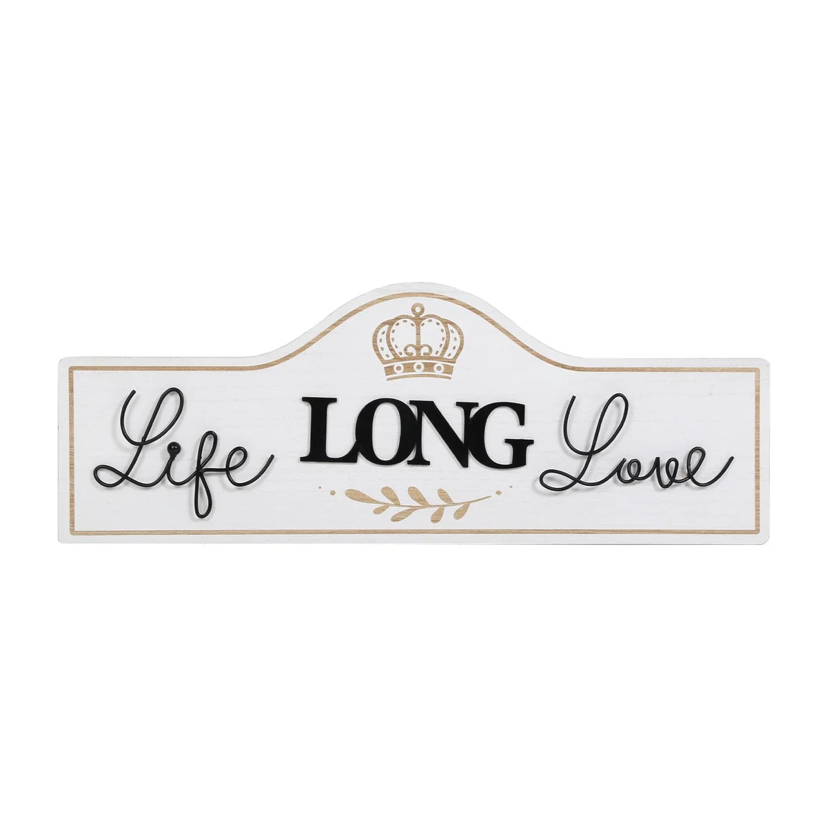 Life Long Love 3D Plaque - White
