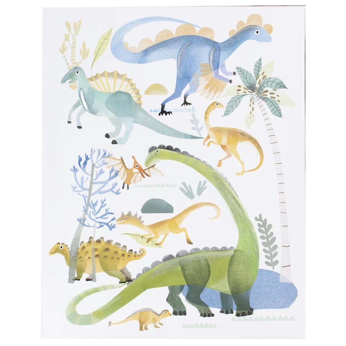 Colourful Dinosaurs Framed Canvas – image 2