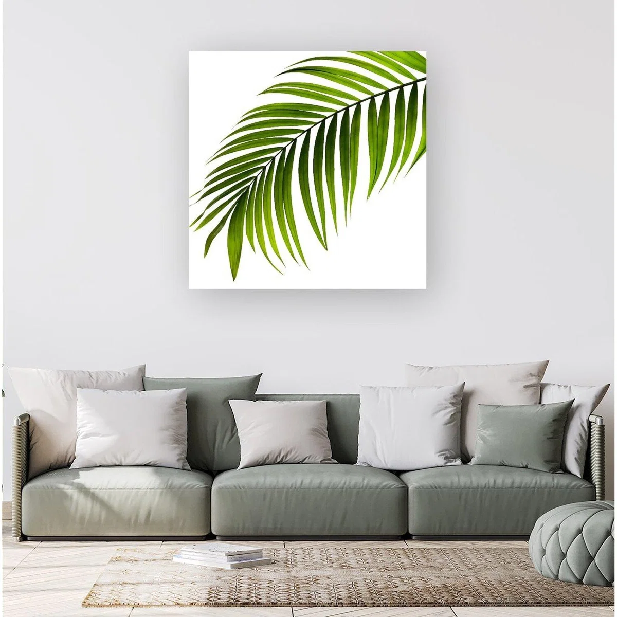 Single Palm Leaf Canvas Print - Green / Medium – image 3