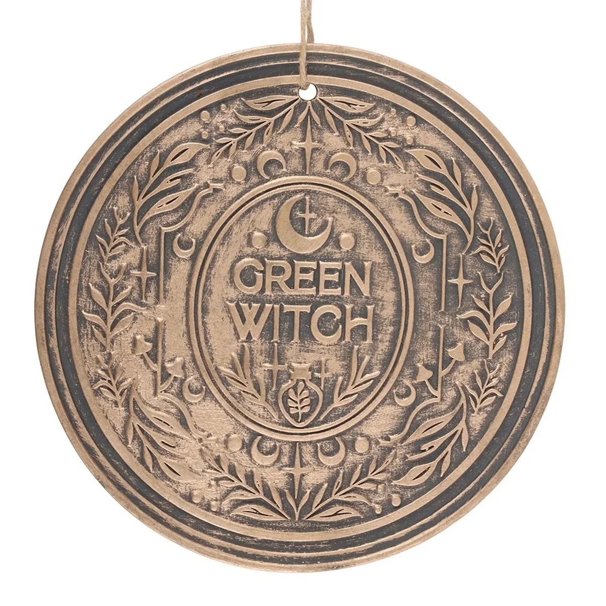 Something Different Green Witch Terracotta Bronze Effect Plaque - Bronze – image 2