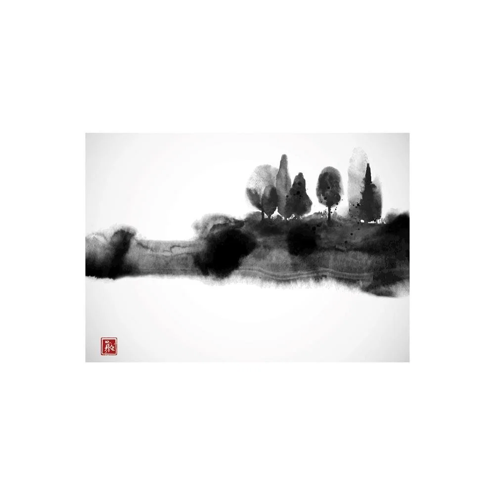 Japanese Ink Wash Art Print - Available Framed Or Unframed – image 2