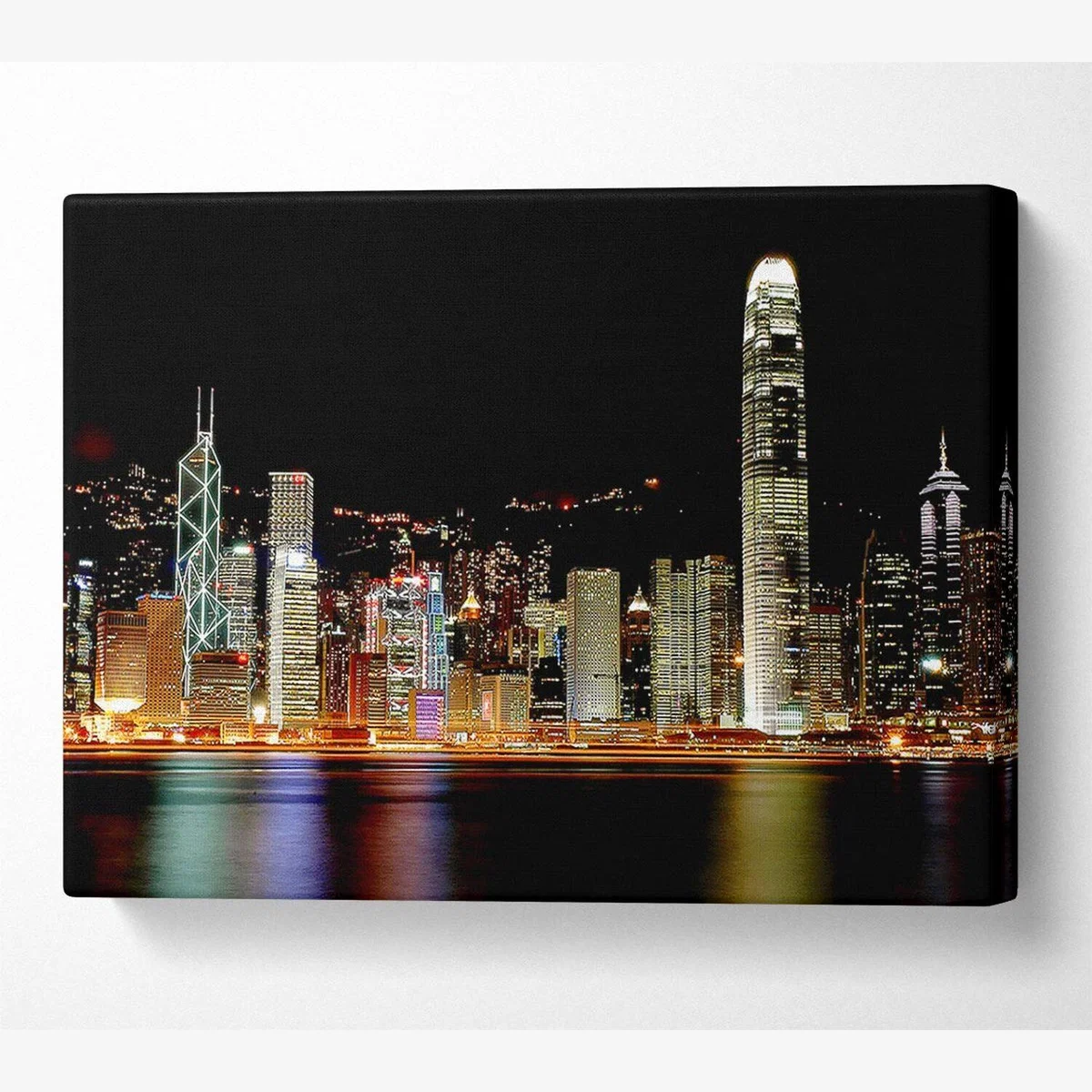 Hong Kong Coast Line Canvas Print Wall Art - Yellow / 35.56cm – image 1