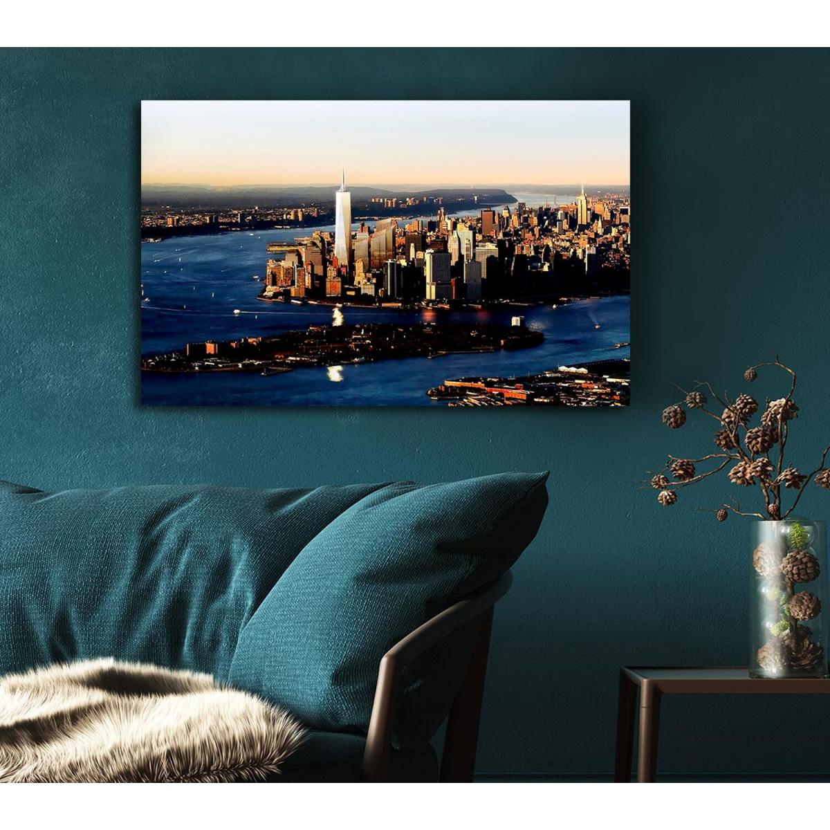 Hong Kong Harbour At First Light Canvas Print Wall Art - Yellow / 50.8cm – image 4