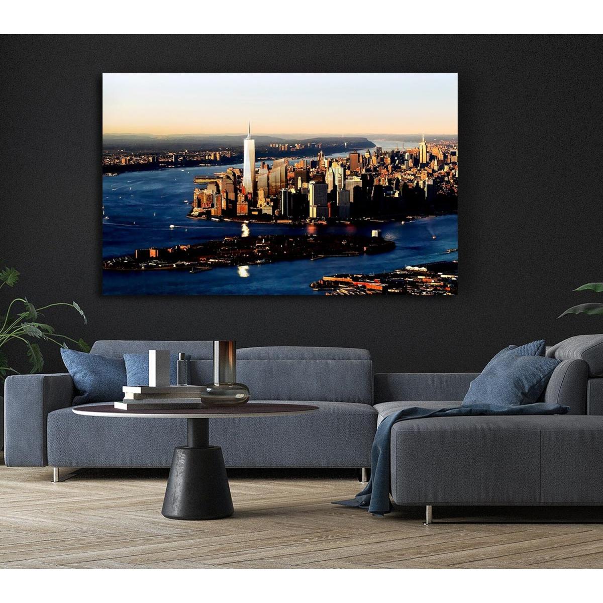 Hong Kong Harbour At First Light Canvas Print Wall Art - Yellow / 50.8cm – image 5