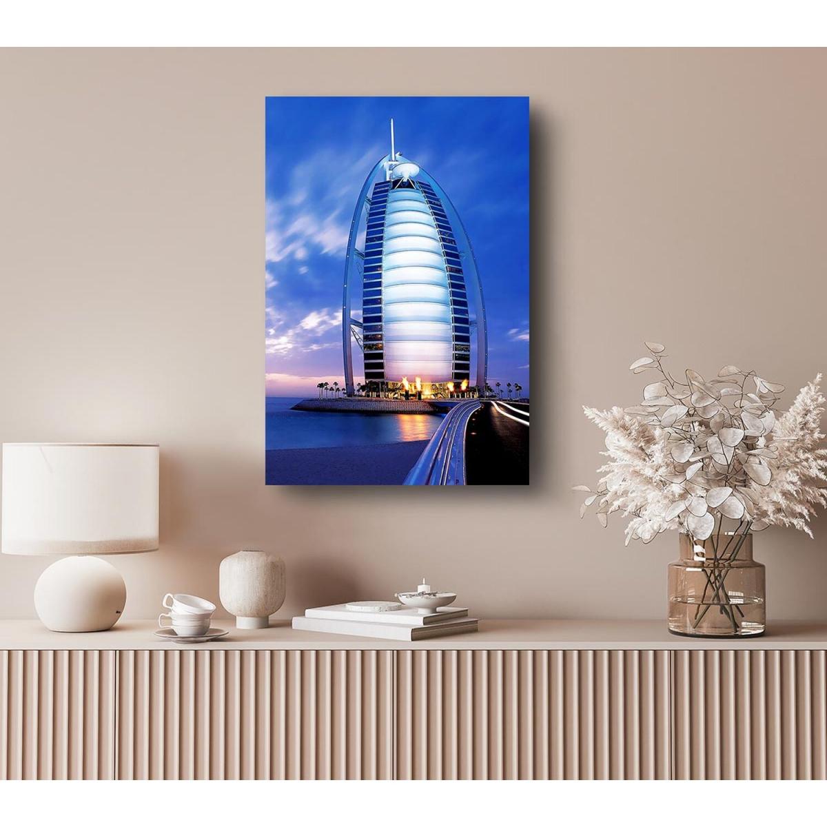 Dubai Beach Front Building Canvas Print Wall Art - Yellow / 35.56cm – image 4