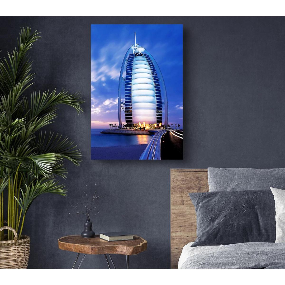 Dubai Beach Front Building Canvas Print Wall Art - Yellow / 35.56cm – image 5