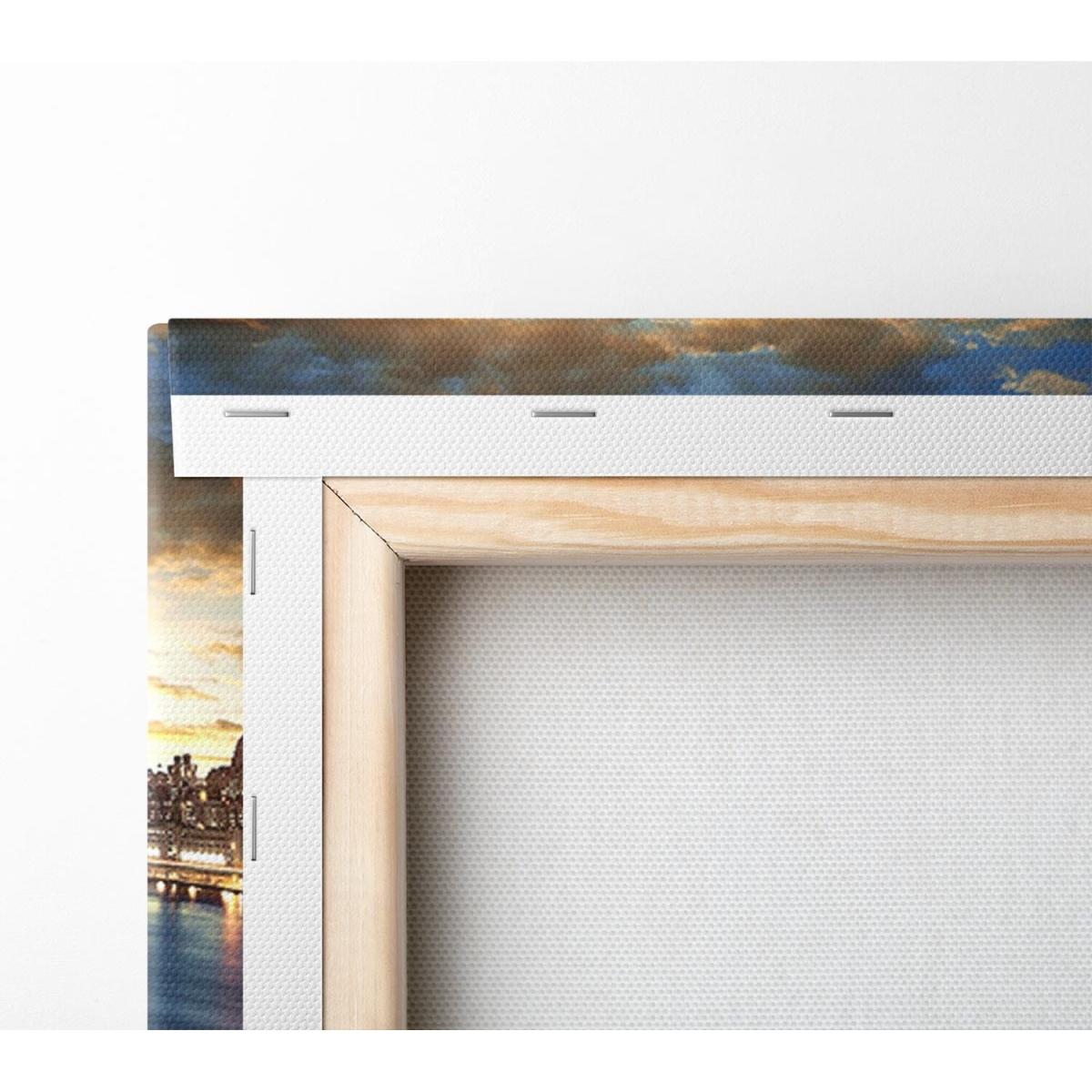 New York City Brooklyn Bridge View Canvas Print Wall Art - Yellow / 66.04cm – image 3
