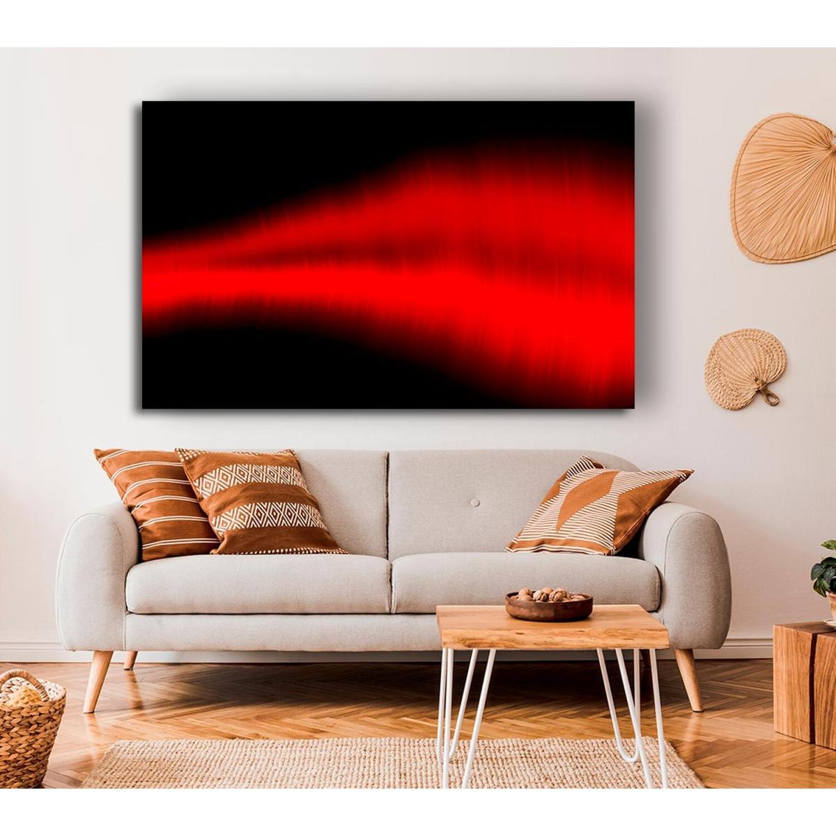 Red Sound Waves Canvas Print Wall Art - Yellow / 50.8cm – image 4