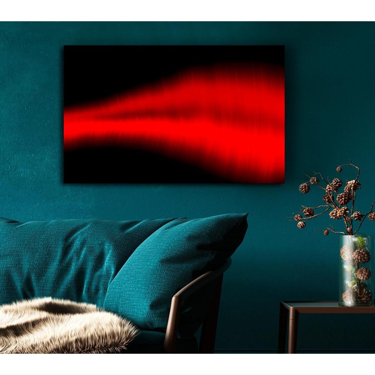 Red Sound Waves Canvas Print Wall Art - Yellow / 50.8cm – image 5