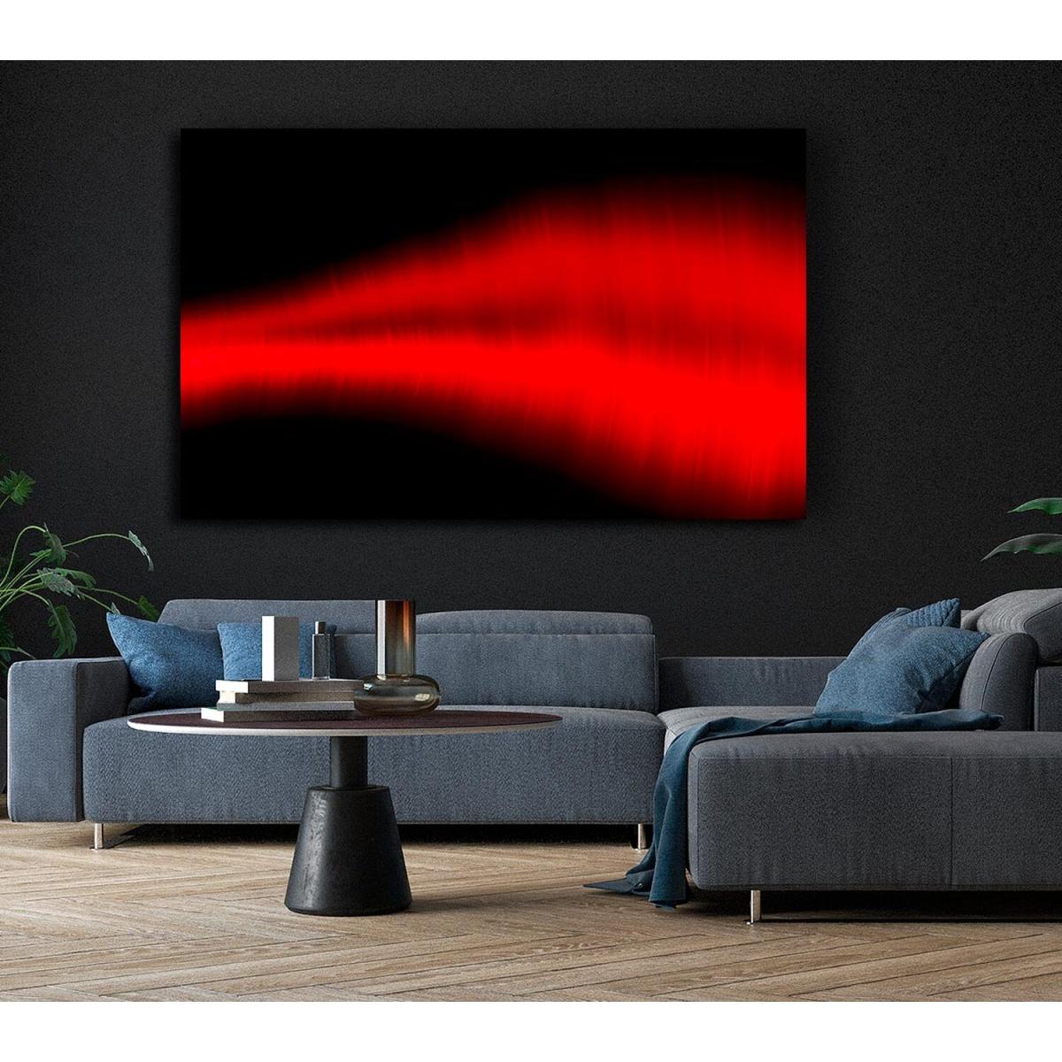 Red Sound Waves Canvas Print Wall Art - Yellow / 50.8cm – image 6