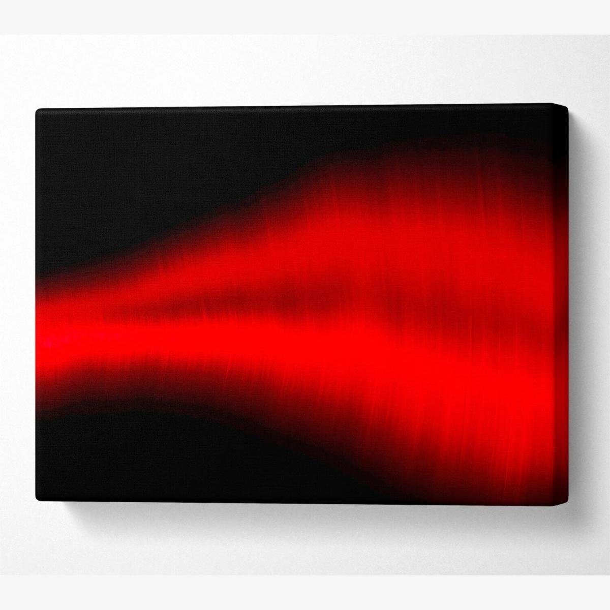 Red Sound Waves Canvas Print Wall Art - Yellow / 50.8cm – image 1