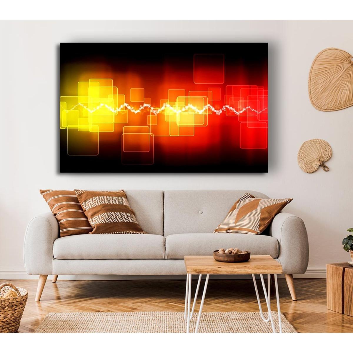 Colorful Squares 4 Canvas Print Wall Art - Yellow / 81.28cm – image 4