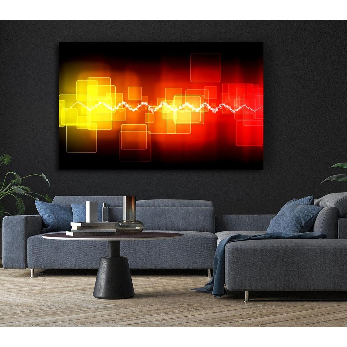 Colorful Squares 4 Canvas Print Wall Art - Yellow / 81.28cm – image 5
