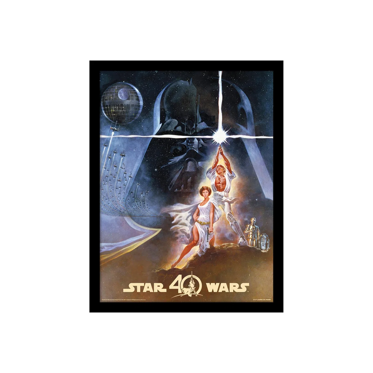 Star Wars 40th Anniversary (New Hope Art) Framed Print – image 1