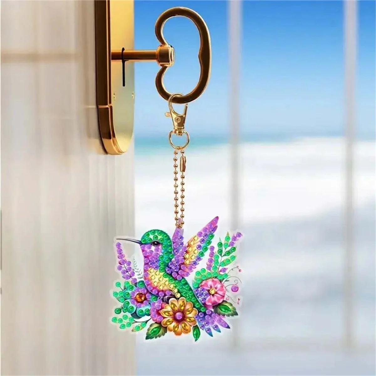 Pack of 6 Hummingbird Keyring Diamond Painting Kit – Diamond Art for Adults – image 11