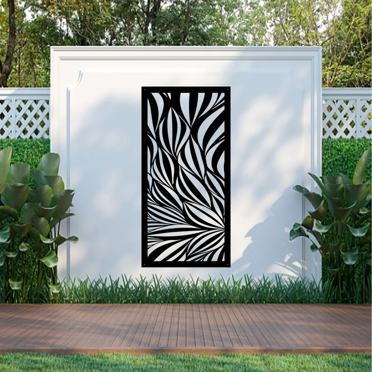 Snake Lace Screen Metal Wall Art - Anthracite grey – image 3