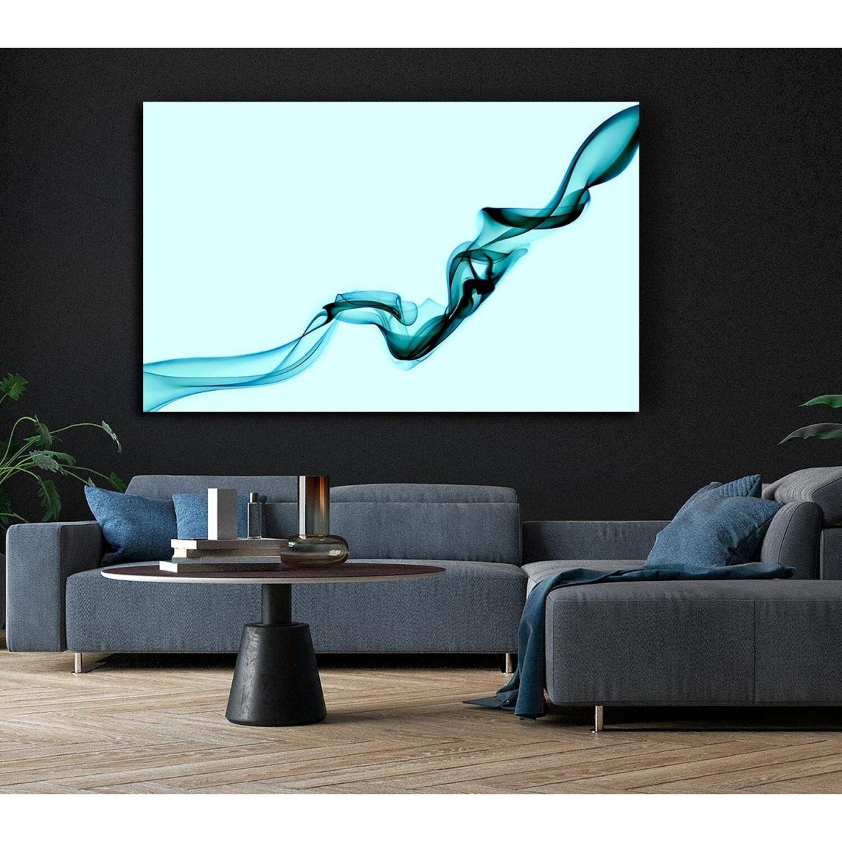 Baby Blue Silk Canvas Print Wall Art - Yellow / 81.28cm – image 6