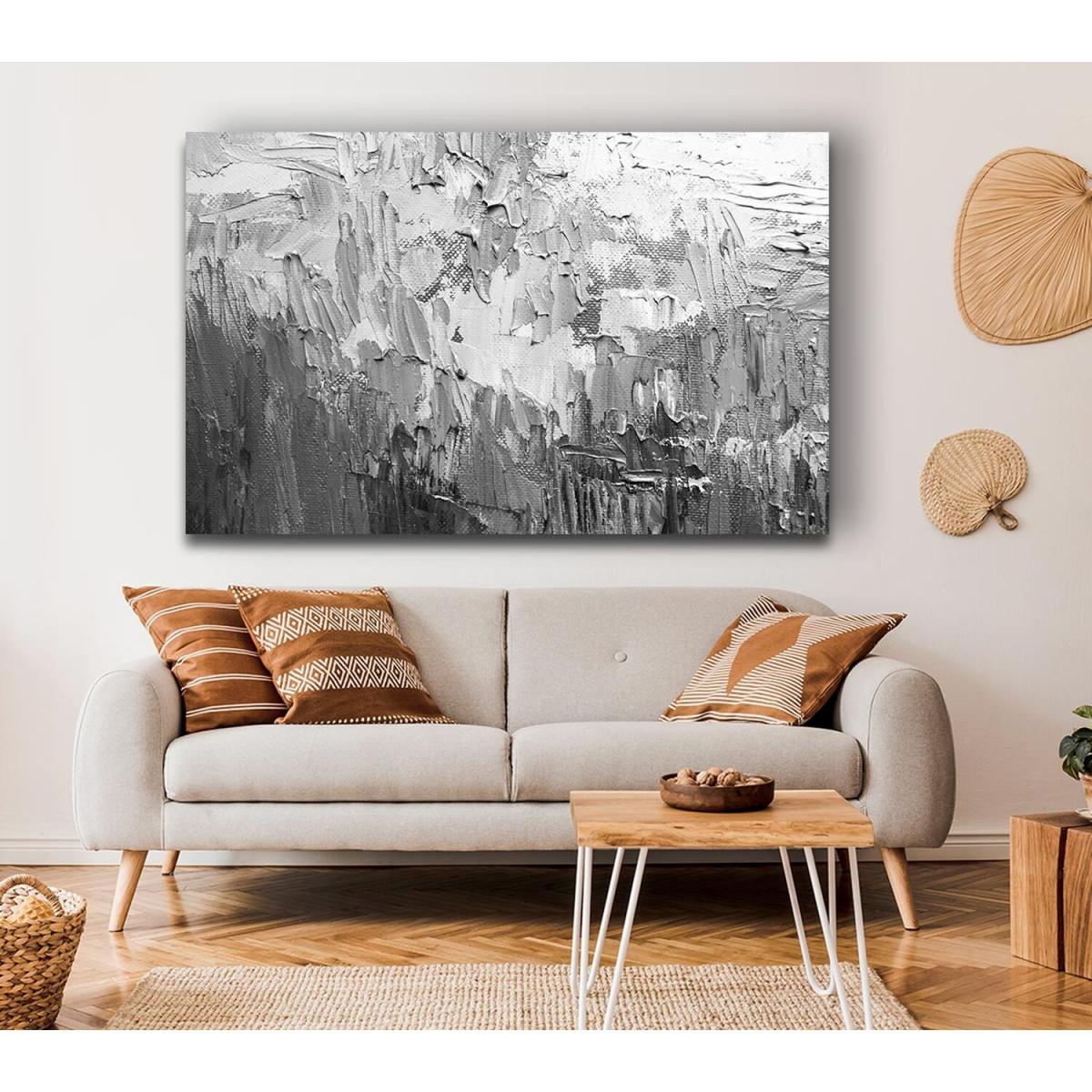 Black and White Acrylic Textures - Yellow / Medium 20 x 32 Inches – image 3