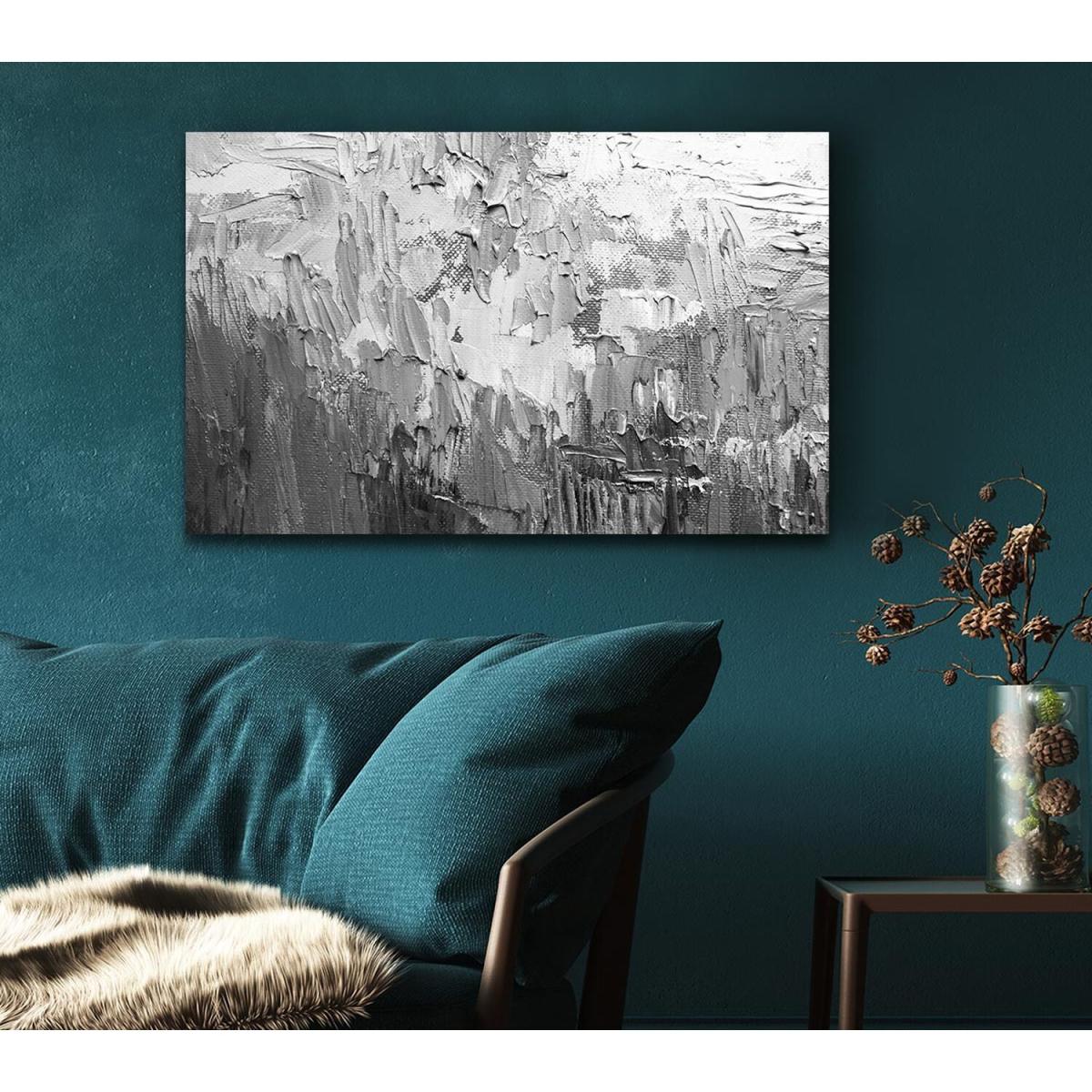 Black and White Acrylic Textures - Yellow / Medium 20 x 32 Inches – image 4