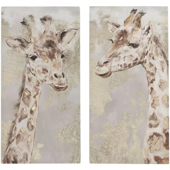 Regal Foiled Giraffe Canvas – image 1