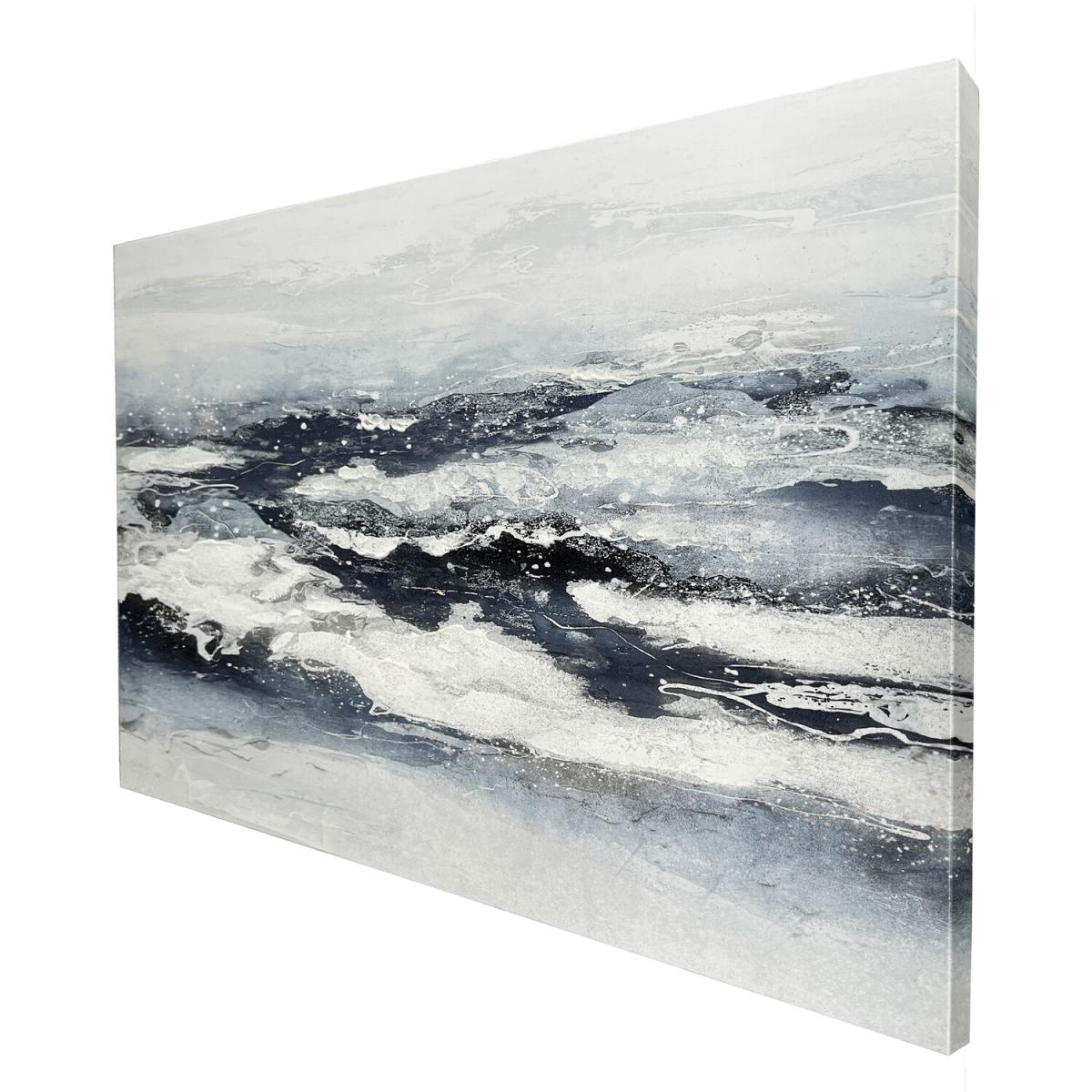 Calming Blue Glitter Canvas Panel – image 3