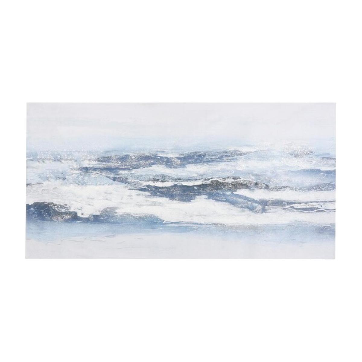 Calming Blue Glitter Canvas Panel – image 1