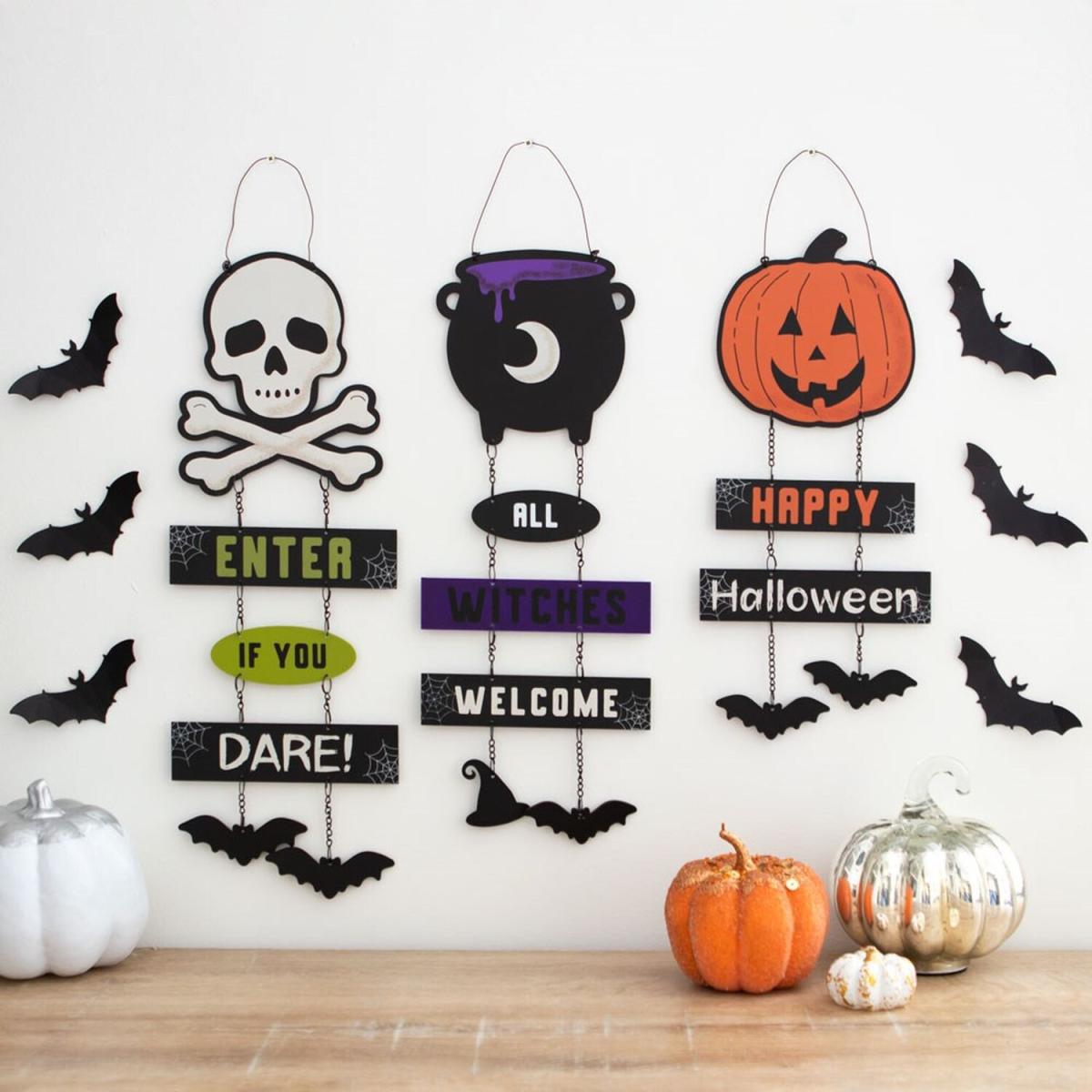 Happy Halloween Pumpkin Chain Sign - Multicolour – image 3