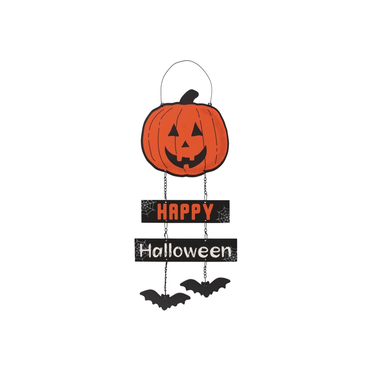 Happy Halloween Pumpkin Chain Sign - Multicolour – image 1