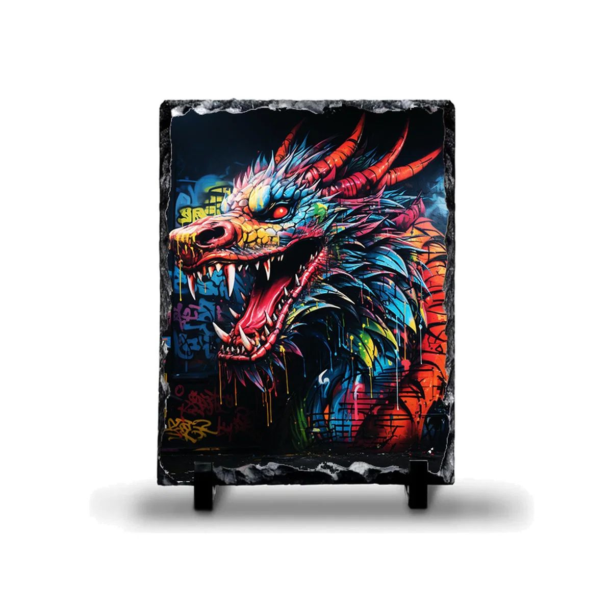 Blue and Orange Dragon Rock Slate - Slate