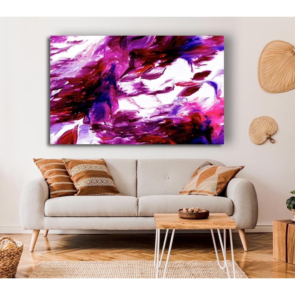 Autumn Leaves In The Wind Canvas Print Wall Art - Yellow / 81.28cm – image 2