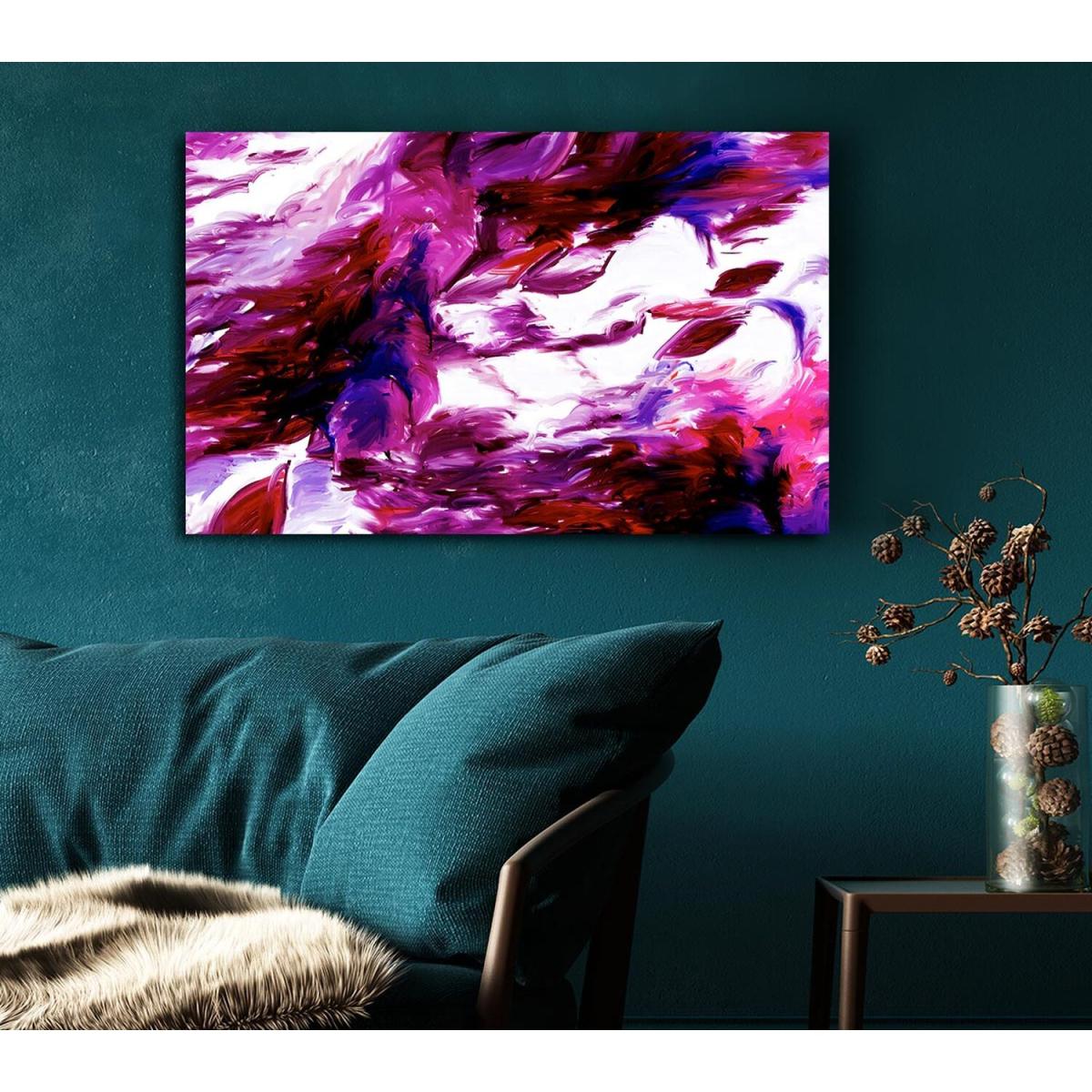 Autumn Leaves In The Wind Canvas Print Wall Art - Yellow / 81.28cm – image 3