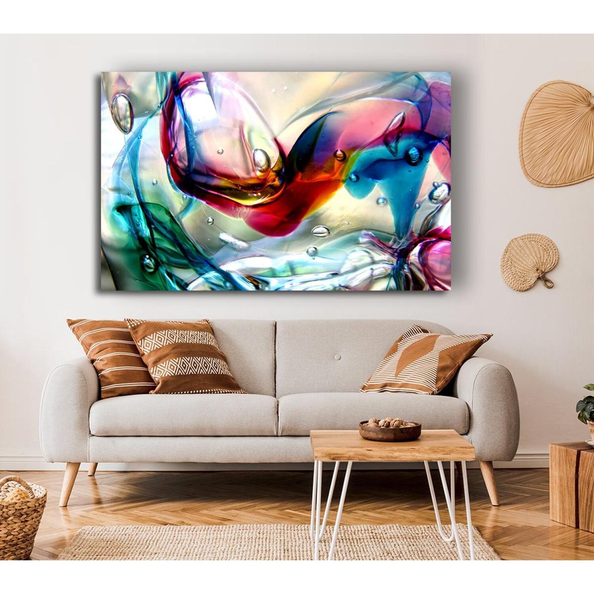 Bubbles 2 Canvas Print Wall Art - Yellow / 50.8cm – image 4
