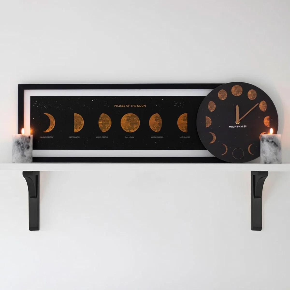 Framed Moon Phases Print - Multicolour – image 2