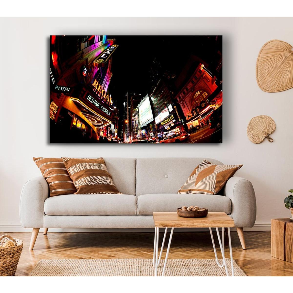 New York City At The Regal Canvas Print Wall Art - Yellow / 81.28cm – image 3