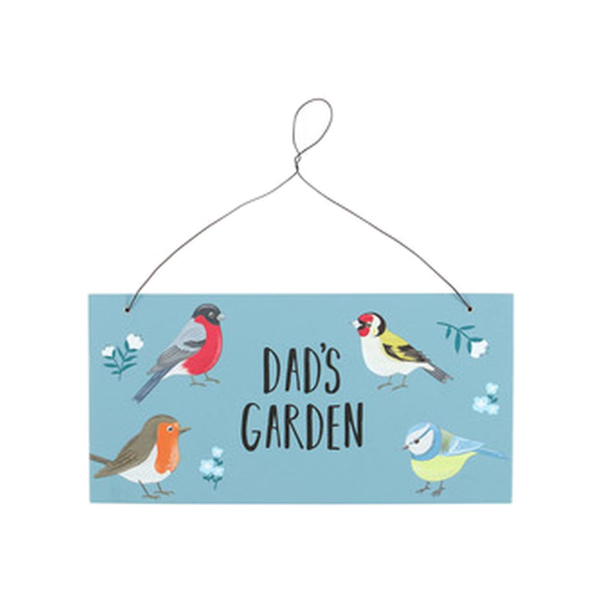 Garden Birds Sign - Blue