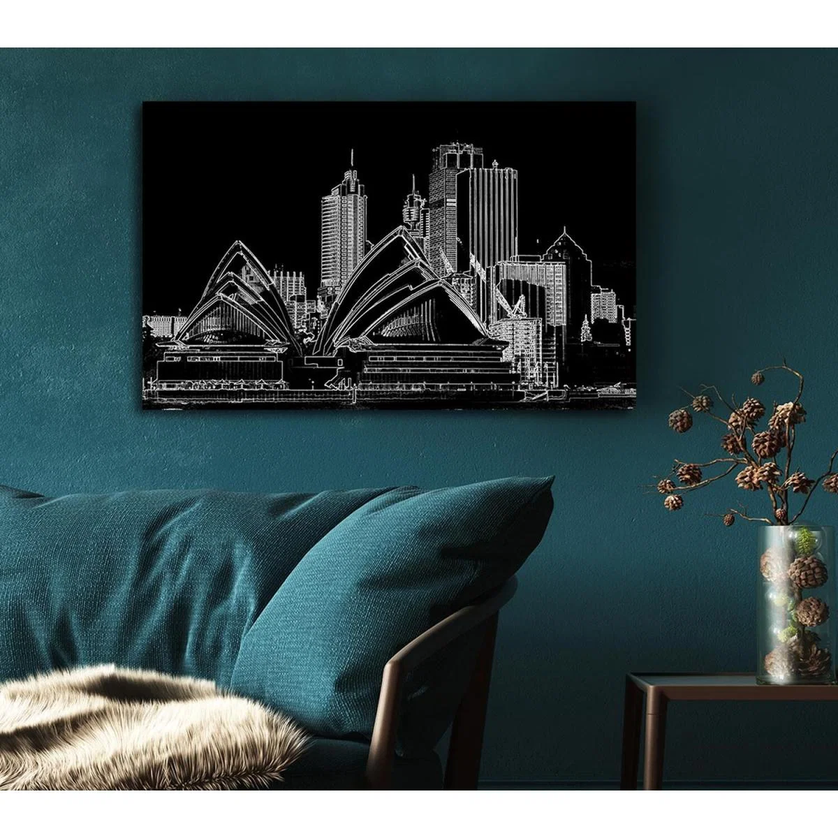 Australia Sydney Opera House Canvas Print Wall Art - Yellow / 35.56cm – image 4