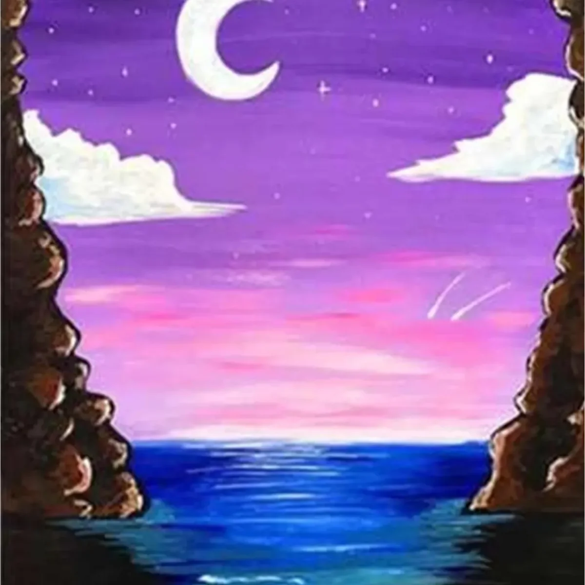 Moon and Clouds s - Multi Diamond Painting Kit – Diamond Art for Adults – image 2