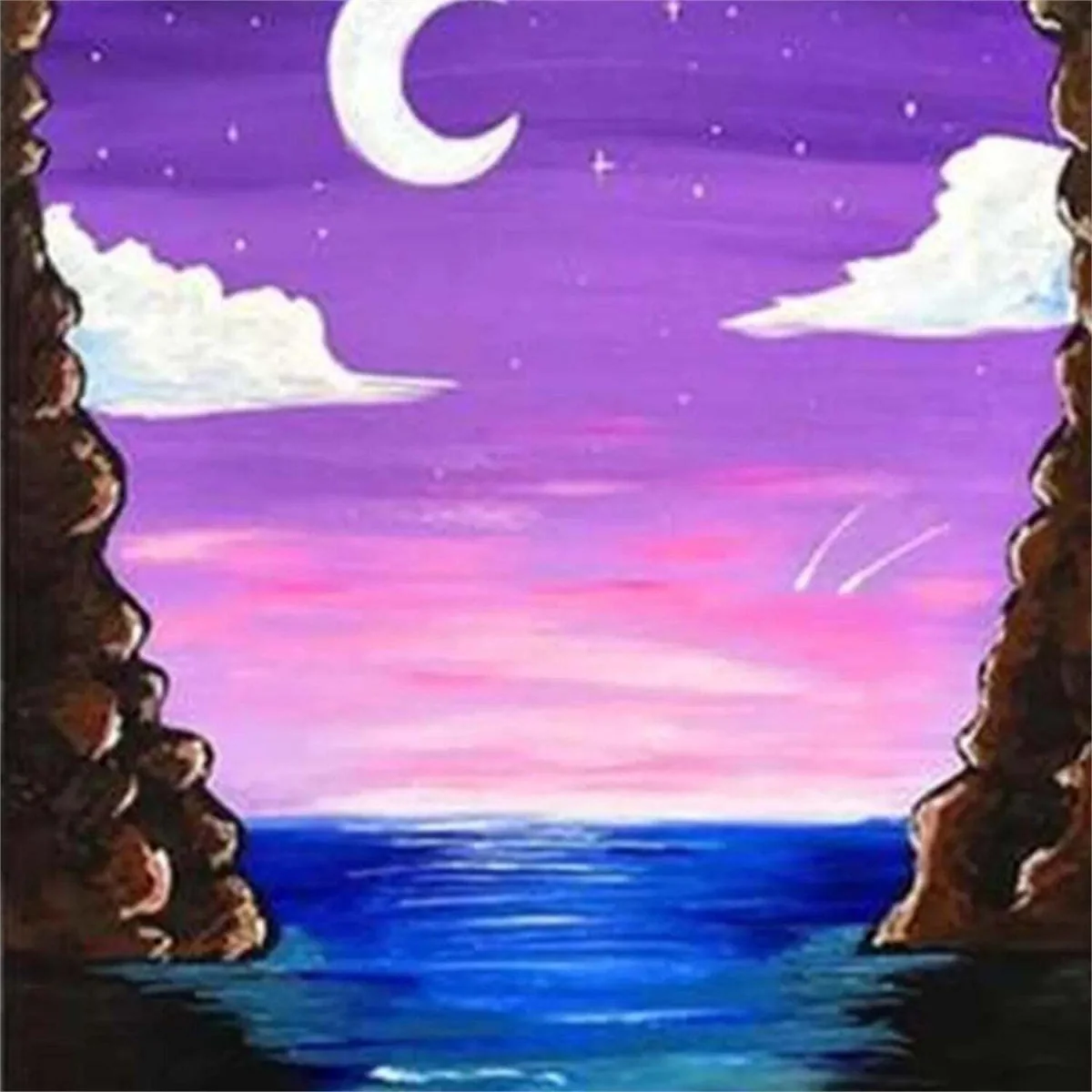 Moon and Clouds s - Multi Diamond Painting Kit – Diamond Art for Adults – image 7