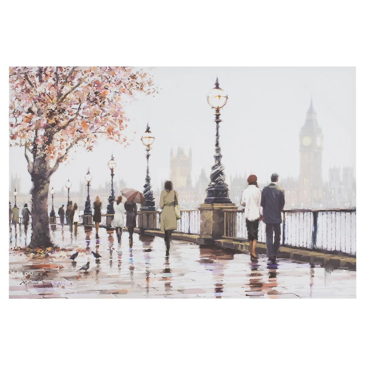 Autumnal Walk by The Thames Canvas – image 2