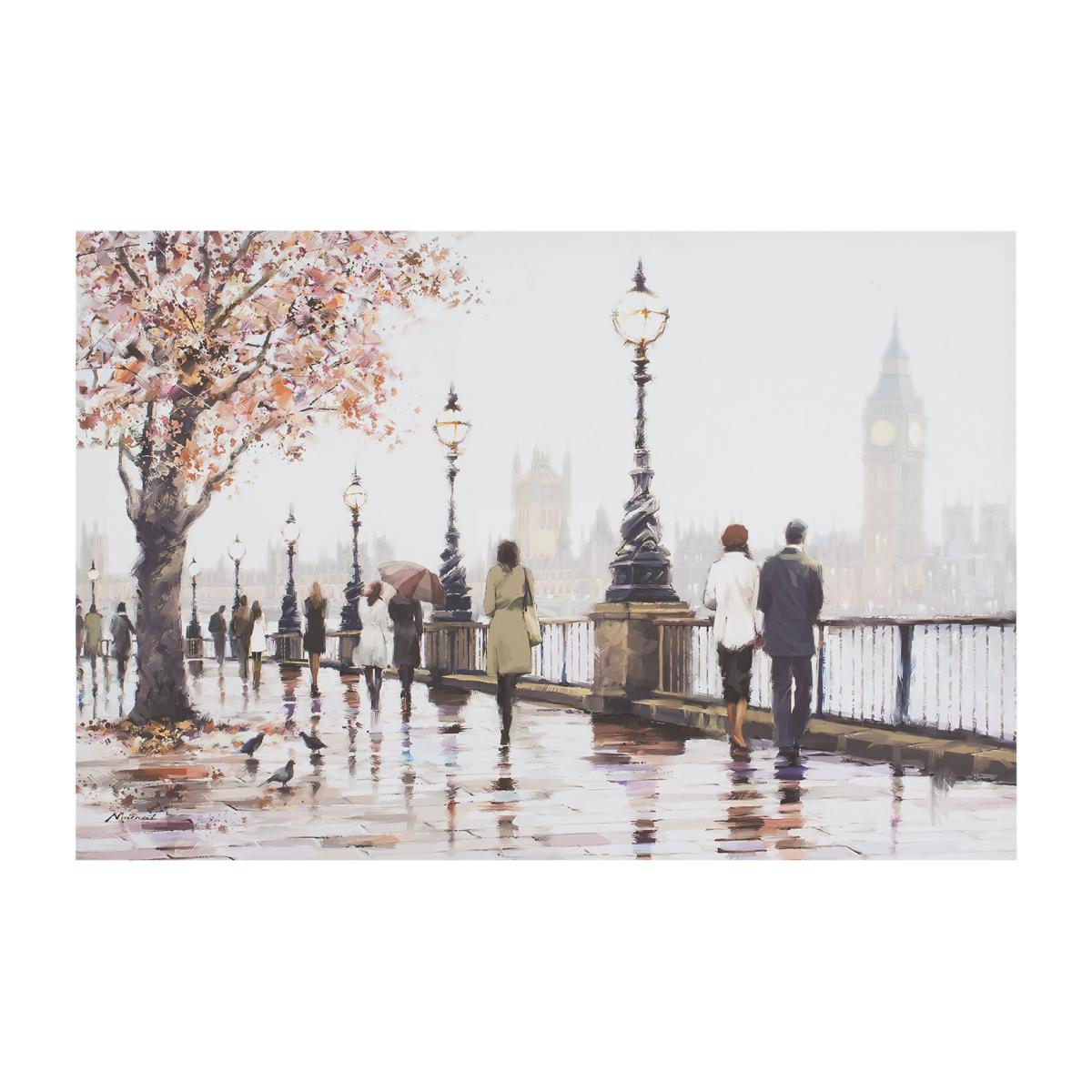 Autumnal Walk by The Thames Canvas – image 1